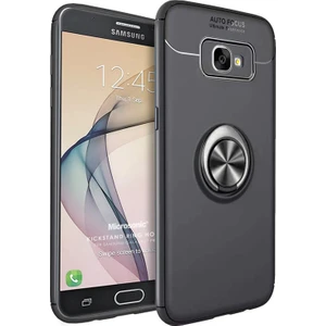 Samsung Galaxy J7 Prime Kılıf Kickstand Ring Holder Siyah