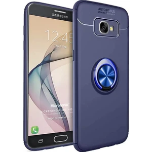 Samsung Galaxy J7 Prime 2 Kılıf Kickstand Ring Holder Lacivert