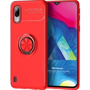 Samsung Galaxy M10 Kılıf Kickstand Ring Holder Kırmızı