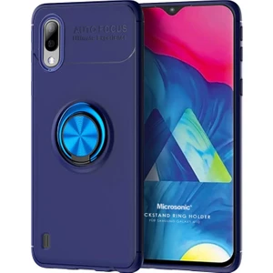 Samsung Galaxy M10 Kılıf Kickstand Ring Holder Lacivert