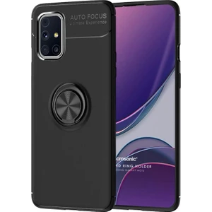 Samsung Galaxy M31s Kılıf Kickstand Ring Holder Siyah