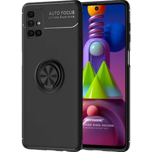 Samsung Galaxy M51 Kılıf Kickstand Ring Holder Siyah