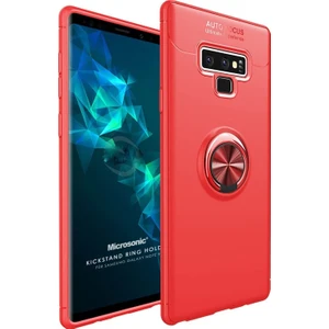 Samsung Galaxy Note 9 Kılıf Kickstand Ring Holder Kırmızı