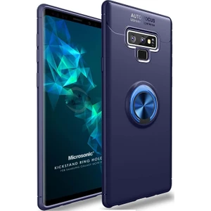 Samsung Galaxy Note 9 Kılıf Kickstand Ring Holder Lacivert