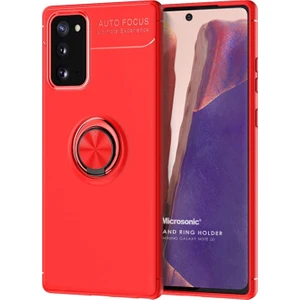 Samsung Galaxy Note 20 Kılıf Kickstand Ring Holder Kırmızı