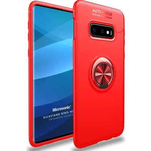 Samsung Galaxy S10e Kılıf Kickstand Ring Holder Kırmızı