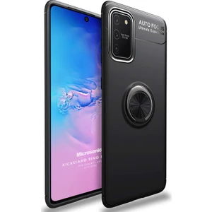 Samsung Galaxy S10 Lite Kılıf Kickstand Ring Holder Siyah