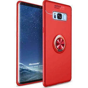 Samsung Galaxy S8 Kılıf Kickstand Ring Holder Kırmızı
