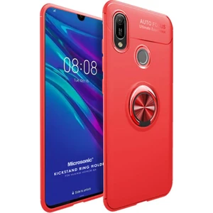 Huawei Honor 8A Kılıf Kickstand Ring Holder Kırmızı