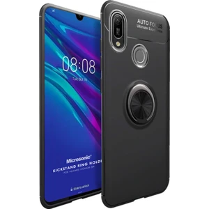 Huawei Honor 8A Kılıf Kickstand Ring Holder Siyah