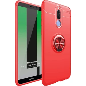 Huawei Mate 10 Lite Kılıf Kickstand Ring Holder Kırmızı