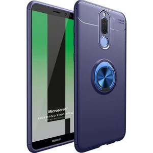 Huawei Mate 10 Lite Kılıf Kickstand Ring Holder Lacivert
