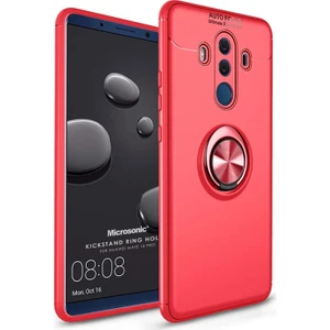 Huawei Mate 10 Pro Kılıf Kickstand Ring Holder Kırmızı