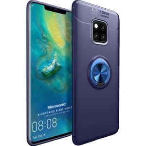 Huawei Mate 20 Pro Kılıf Kickstand Ring Holder Lacivert