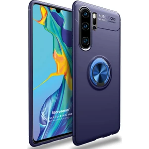Huawei P30 Pro Kılıf Kickstand Ring Holder Lacivert