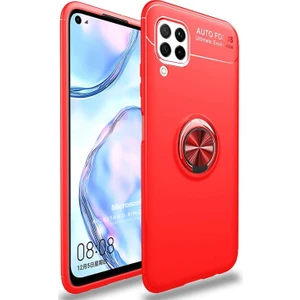 Huawei P40 Lite Kılıf Kickstand Ring Holder Kırmızı