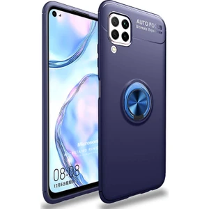 Huawei P40 Lite Kılıf Kickstand Ring Holder Lacivert