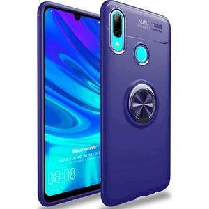 Huawei P Smart 2019 Kılıf Kickstand Ring Holder Lacivert