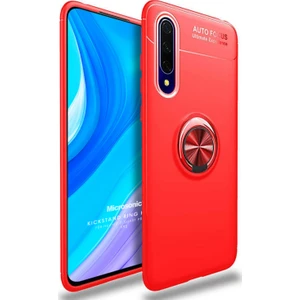 Huawei P Smart Pro Kılıf Kickstand Ring Holder Kırmızı