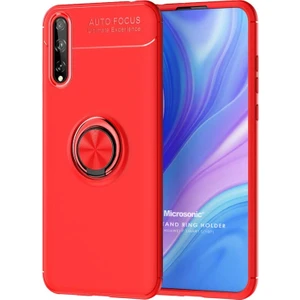 Huawei P Smart S Kılıf Kickstand Ring Holder Kırmızı