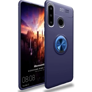 Huawei Y6P Kılıf Kickstand Ring Holder Lacivert