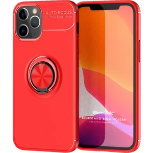 Apple iPhone 12 Pro Kılıf Kickstand Ring Holder Kırmızı