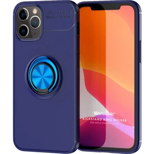 Apple iPhone 12 Pro Kılıf Kickstand Ring Holder Lacivert