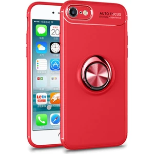 Apple iPhone 6 Plus Kılıf Kickstand Ring Holder Kırmızı