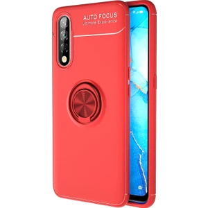Oppo A31 Kılıf Kickstand Ring Holder Kırmızı