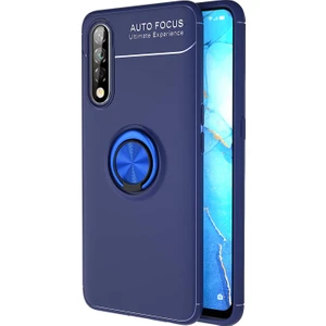 Oppo A31 Kılıf Kickstand Ring Holder Lacivert