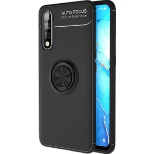 Oppo A31 Kılıf Kickstand Ring Holder Siyah