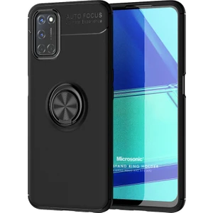 Oppo A72 Kılıf Kickstand Ring Holder Siyah