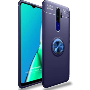 Oppo A9 2020 Kılıf Kickstand Ring Holder Lacivert