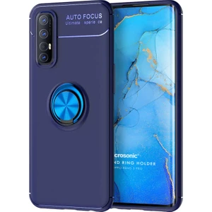 Oppo Reno 3 Pro Kılıf Kickstand Ring Holder Lacivert