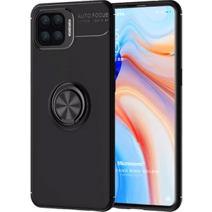 Oppo Reno 4 Lite Kılıf Kickstand Ring Holder Siyah