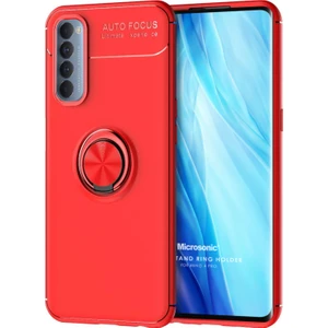Oppo Reno 4 Pro Kılıf Kickstand Ring Holder Kırmızı