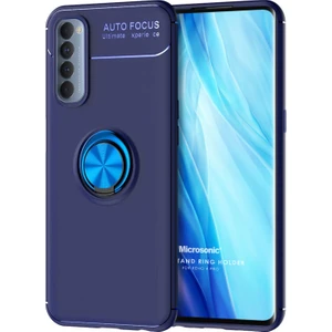 Oppo Reno 4 Pro Kılıf Kickstand Ring Holder Lacivert