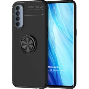 Oppo Reno 4 Pro Kılıf Kickstand Ring Holder Siyah