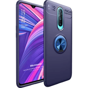 Oppo RX17 Pro Kılıf Kickstand Ring Holder Lacivert