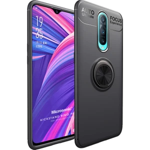 Oppo RX17 Pro Kılıf Kickstand Ring Holder Siyah