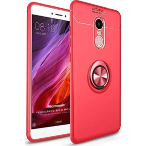 Xiaomi Redmi Note 4X Kılıf Kickstand Ring Holder Kırmızı