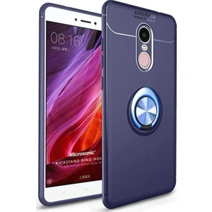 Xiaomi Redmi Note 4X Kılıf Kickstand Ring Holder Lacivert