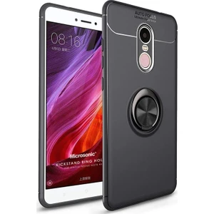 Xiaomi Redmi Note 4X Kılıf Kickstand Ring Holder Siyah