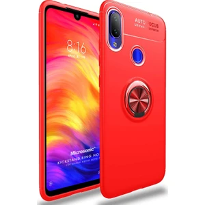 Xiaomi Redmi Note 7 Kılıf Kickstand Ring Holder Kırmızı