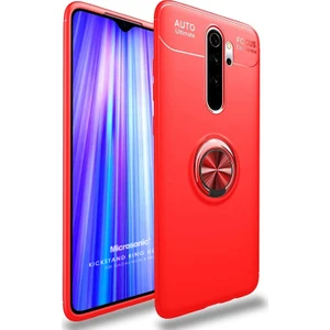 Xiaomi Redmi Note 8 Pro Kılıf Kickstand Ring Holder Kırmızı