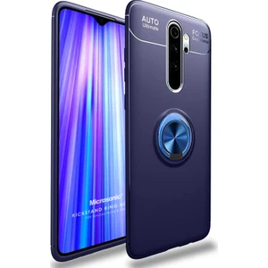 Xiaomi Redmi Note 8 Pro Kılıf Kickstand Ring Holder Lacivert