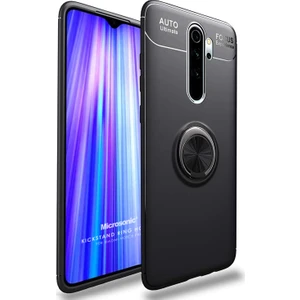 Xiaomi Redmi Note 8 Pro Kılıf Kickstand Ring Holder Siyah