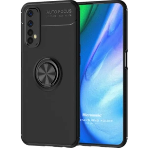 Realme 7 Kılıf Kickstand Ring Holder Siyah