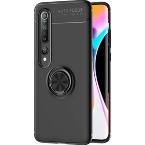 Xiaomi Mi 10 Kılıf Kickstand Ring Holder Siyah