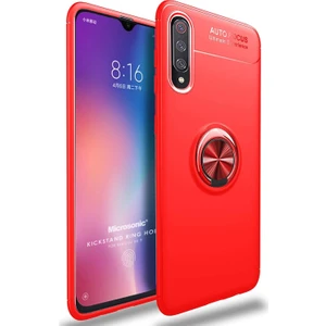 Xiaomi Mi 9 Kılıf Kickstand Ring Holder Kırmızı